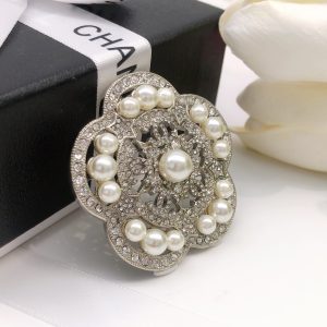 3-Camellia Brooch Silver For Women   2799