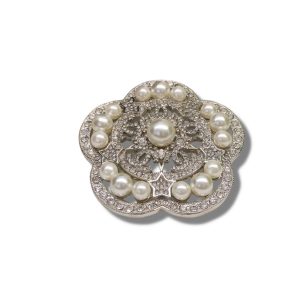 4-Camellia Brooch Silver For Women   2799