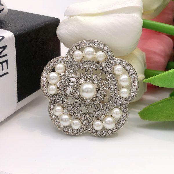 5 camellia brooch silver for women 2799