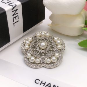 6 camellia brooch silver for women 2799