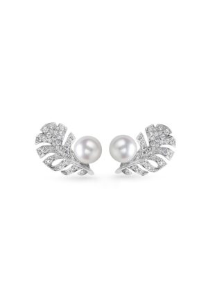plume de chanel earrings silver for women j10833 2799
