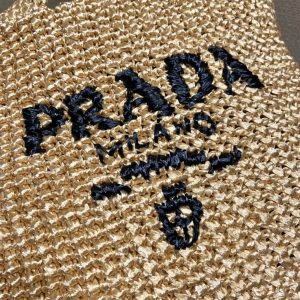 3 denim prada raffia tote bag beige for women womens bags 157in40cm 9988