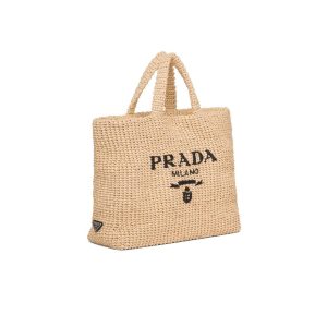 4 prada raffia tote bag beige for women womens bags 157in40cm 9988