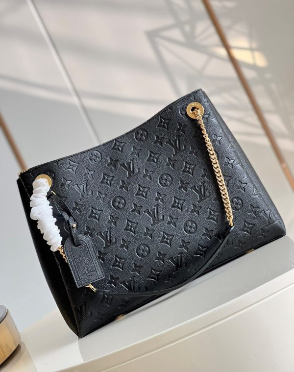 louis vuitton surene mm monogram empreinte black for women womens handbags shoulder bags 146in37cm lv m43758 9988