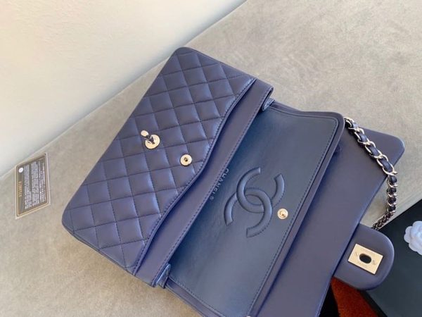 1 taille chanel classic handbag navy blue for women womens bags shoulder and crossbody bags 102in26cm a01112 9988