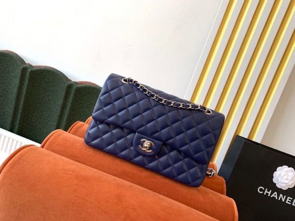 12 taille chanel classic handbag navy blue for women womens bags shoulder and crossbody bags 102in26cm a01112 9988