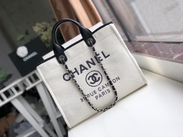 4 chanel small shopping bag silver hardware white for women womens handbags shoulder bags 152in39cm as3257 9988