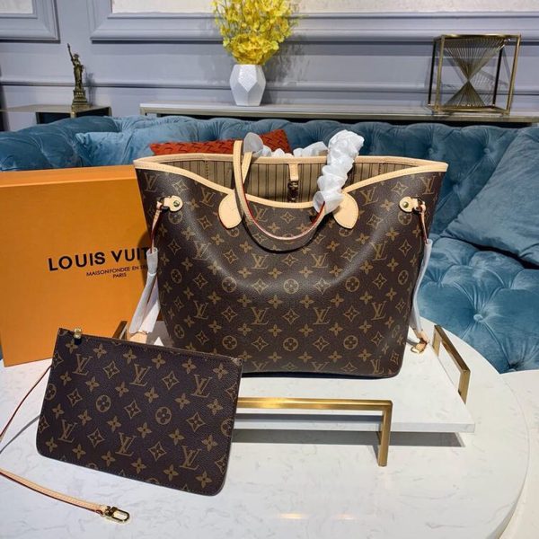 4 louis vuitton neverfull mm tote bag monogram canvas for women womens handbags shoulder bags 126in32cm lv m40995 9988