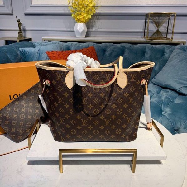 6 louis vuitton neverfull mm tote bag monogram canvas for women womens handbags shoulder bags 126in32cm lv m40995 9988