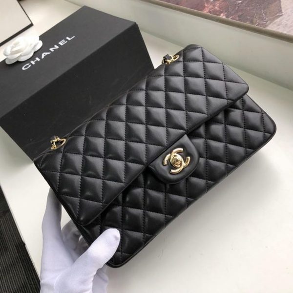 6 chanel classic handbag gold toned hardware black for women womens bags shoulder and crossbody bags 102in26cm a01112 9988