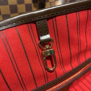 10 louis vuitton neverfull gm tote bag damier ebene canvas cerise red for women womens handbags shoulder bags 157in40cm lv n41357 9988