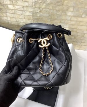 1 chanel classic bucket bag gold toned hardware black for women 78in20cm 9988