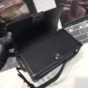 1 chanel boy handbag silver hardware black for women womens handbags shoulder and crossbody bags 98in25cm a67086 9988