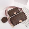 louis vuitton multi pochette accessoires monogram canvas pink for women womens handbags shoulder and crossbody bags 94in24cm lv m44840 9988