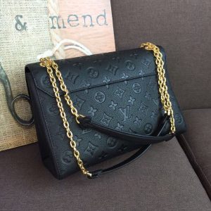 louis vuitton vavin mm monogram empreinte black for women womens handbags shoulder and crossbody bags 98in25cm lv m44150 9988