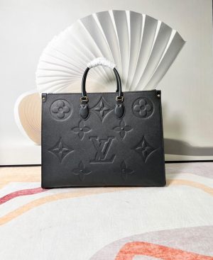4-Louis Vuitton Onthego Gm Monogram Empreinte Tote Bag Black For Women 41Cm Lv M44925   9988