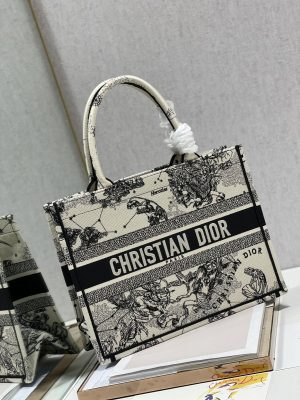 3 christian dior medium dior book tote bag blackwhite for women womens handbags shoulder bags 36cm cd m1296zrhz m941 9988