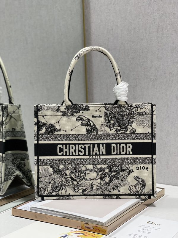 14 christian dior medium dior book tote bag blackwhite for women womens handbags shoulder bags 36cm cd m1296zrhz m941 9988