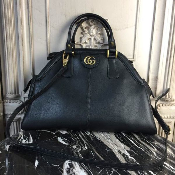 4 detachable gucci rebelle large top handle bag black for women 1575in40cm gg 9988
