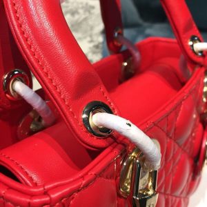 christian dior small lady dior my abcdior bag dusty red cannage for women 20cm8in cd 9988