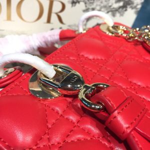 1 christian dior small lady dior my abcdior bag dusty red cannage for women 20cm8in cd 9988