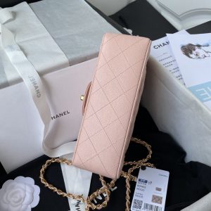 1 Pharrell chanel mini classic handbag pink for women 79in20cm 9988
