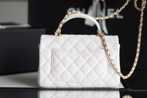 1 chanel mini flapbag with top handle white for women 78in20cm 9988