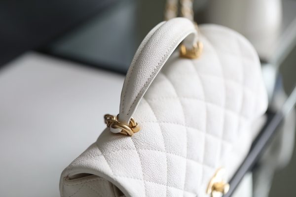 3 chanel mini flapbag with top handle white for women 78in20cm 9988