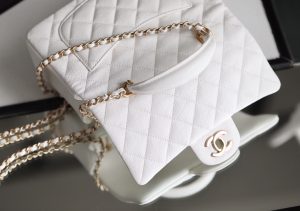 5 chanel while mini flapbag with top handle white for women 78in20cm 9988