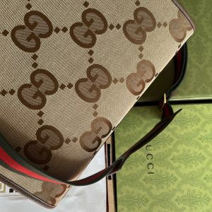 7 gucci tote bag with jumbo camel and ebony jumbo gg canvas for women 146in37cm 678839 ukmdg 2570 9988