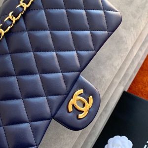 1 chanel classic handbag navy blue for women 99in255cm a01112 9988