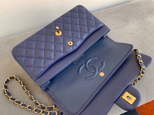 2 chanel classic handbag navy blue for women 99in255cm a01112 9988