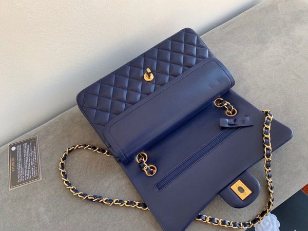 6 chanel classic handbag navy blue for women 99in255cm a01112 9988