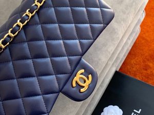 8 chanel classic handbag navy blue for women 99in255cm a01112 9988