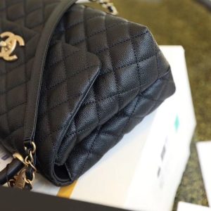 7 chanel large flap bag with top handle black for women womens handbags shoulder and crossbody bags 11in28cm a92991 9988