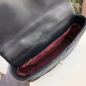 2-Chanel 19 Maxi Handbag Black For Women Womens Bags Shoulder And Crossbody Bags 14In36cm As1162 B04852 94305   9988