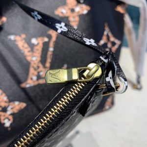 1-Louis Vuitton Neverfull Mm Tote Bag Monogram Jungle Canvas Black For Women Womens Handbags Shoulder Bags 12.2In31cm Lv M44676   9988