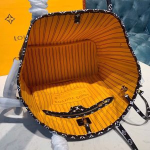 3-Louis Vuitton Neverfull Mm Tote Bag Monogram Jungle Canvas Black For Women Womens Handbags Shoulder Bags 12.2In31cm Lv M44676   9988