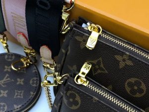 2-Louis Vuitton Multi Pochette Accessoires Monogram Canvas Khaki For Women Womens Handbags Shoulder And Crossbody Bags 9.4In24cm Lv M44813   9988
