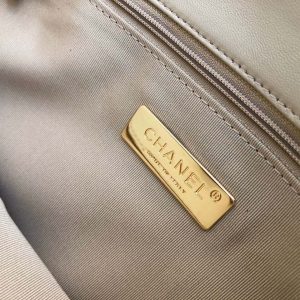 1-Chanel 19 Maxi Handbag Beige For Women 14In36cm   9988