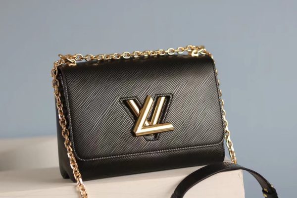 4 louis vuitton twist mm epi black for women womens handbags shoulder and crossbody bags 94in23cm lv 9988