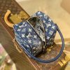 louis vuitton square bag denim jacquard blue by nicolas ghesquiere for women womens bags 63in16cm lv m59611 9988