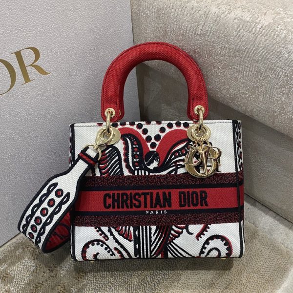 3 christian dior medium lady dlite bag gypsy multicolor cupidon embroidery redlatte for women womens handbags 24cm cd m0565otqg m941 9988