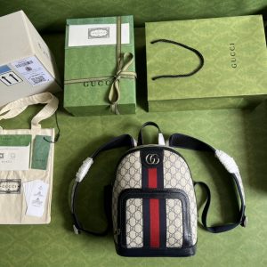 gucci ophidia gg small backpack beige and blue gg supreme canvas for women 115in29cm beige 9988