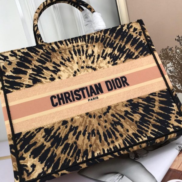 2 christian dior large dior book tote multicolor tie dior embroidery multicolor for women womens handbags shoulder bags 42cm cd m1286zjai m884 9988