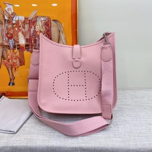 2-Hermes Evelyne Iii 29 Bag Pink With Silvertoned Hardware For Women Womens Shoulder And Crossbody Bags 11.4In29cm   9988