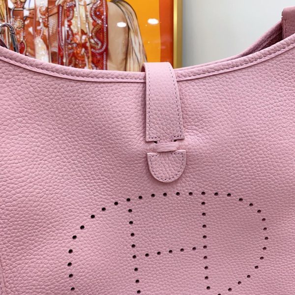 5 hermes evelyne iii 29 bag pink with silvertoned hardware for women womens shoulder and crossbody bags 114in29cm 9988