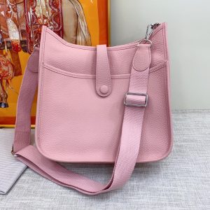 6 hermes evelyne iii 29 bag pink with silvertoned hardware for women womens shoulder and crossbody bags 114in29cm 9988