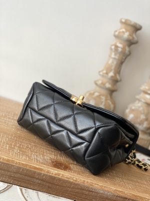 chanel classic diamond flap bag black for women womens bags 91in23cm 9988