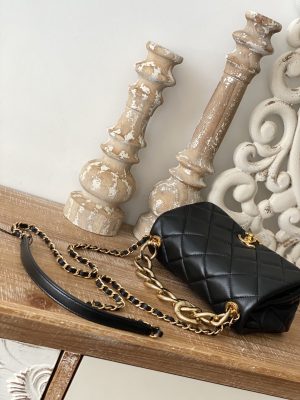 1 chanel classic diamond flap bag black for women womens bags 91in23cm 9988